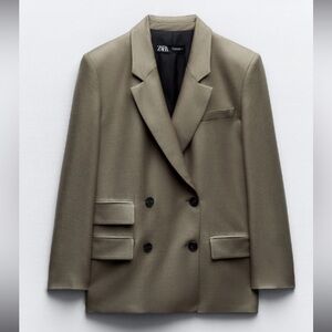 Zara oversize pocket double breasted blazer size small